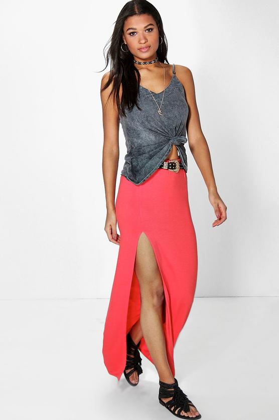 Soraya Thigh Split Jersey Maxi Skirt